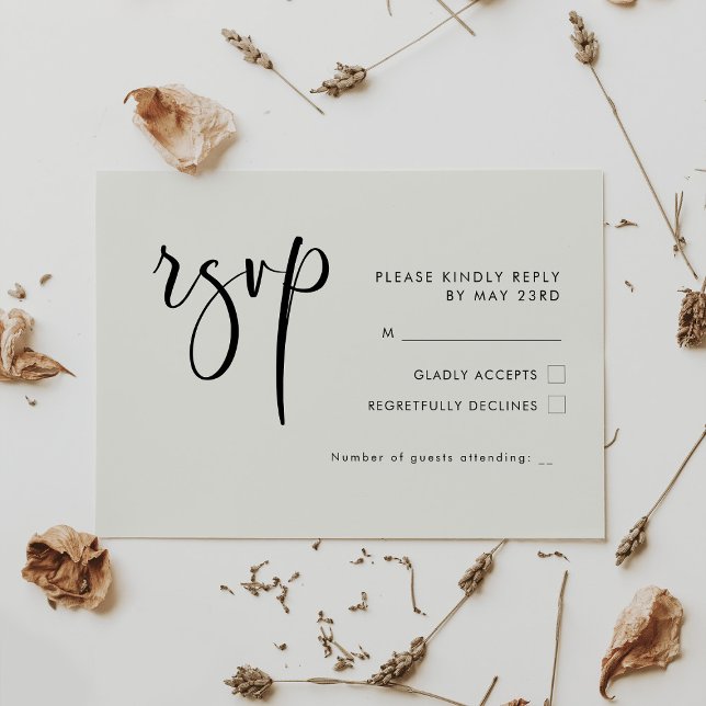 Elegant & modern Light sage green wedding RSVP (Creator Uploaded)