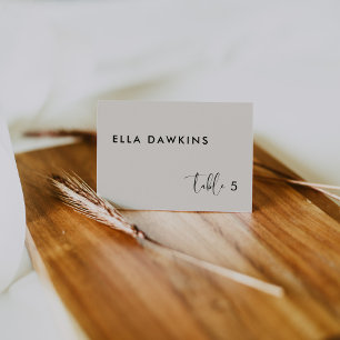 Elegant modern Light sage wedding guest place card