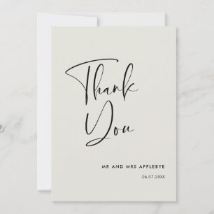 Elegant & modern Light sage wedding Thank you card