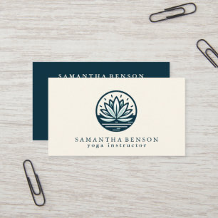 Elegant Modern Lotus Flower  Business Card
