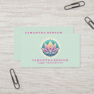 Elegant Modern Lotus Flower  Business Card