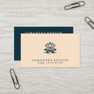 Elegant Modern Lotus Flower Business Card