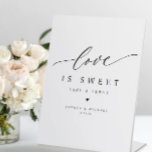 Elegant Modern Love is Sweet Wedding Desserts Sign<br><div class="desc">Elevate the sweetness of your wedding day with our Elegant Free Standing "Love is Sweet" Wedding Dessert Sign. This exquisite sign beautifully blends simplicity and modernity, creating a captivating centerpiece for your dessert table. Crafted with love and attention to detail, this sign effortlessly adds a touch of elegance to your...</div>