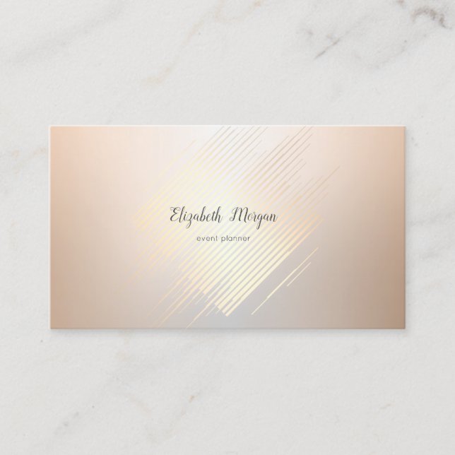 Elegant Modern  Luminous ,Lines Business Card (Front)