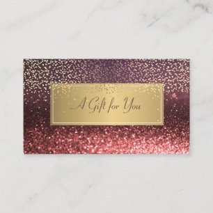 Elegant Modern Luxury Glitter Bokeh Gold Confetti Discount Card