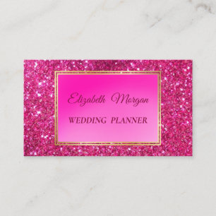 Elegant Modern Luxury Glitter ,Pink Stripe  Business Card