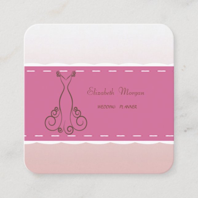 Elegant Modern Luxury Professional,Dress Square Business Card (Front)