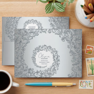 Elegant Modern Luxury Silver Envelope