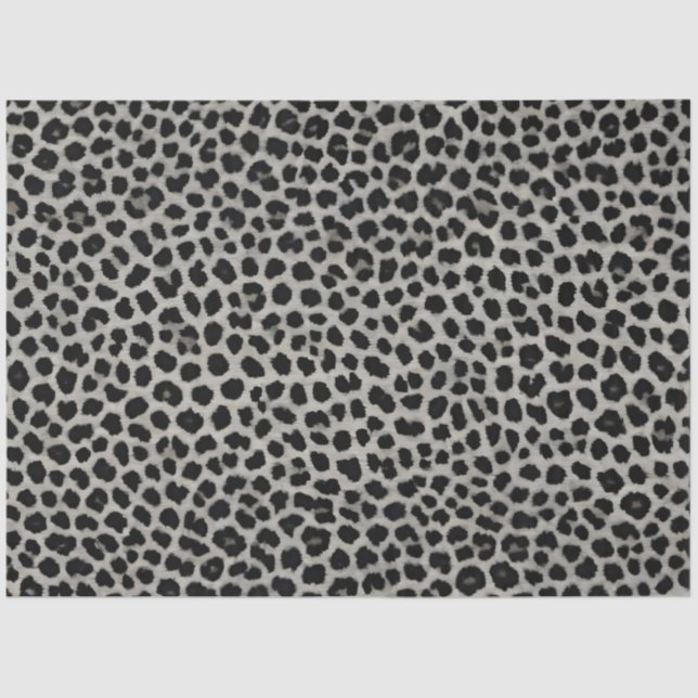 Elegant Modern Luxury White Leopard Collection Tissue Paper (Front)