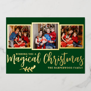 Elegant Modern Magical Christmas Family 3 Photo