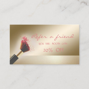 Elegant Modern ,Makeup Brush Referral Card