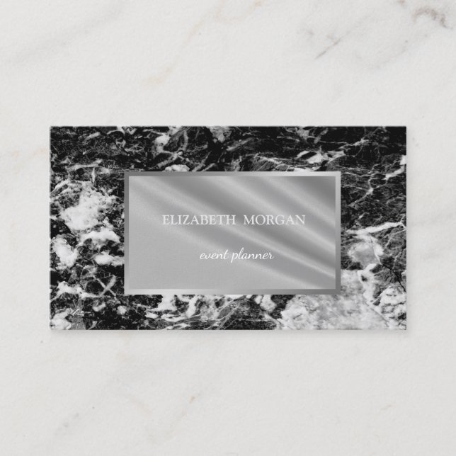 Elegant Modern, Marble, Frame Business Card (Front)