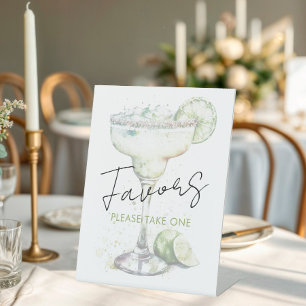 Elegant Modern Margs and Matrimony Bridal Shower  Pedestal Sign