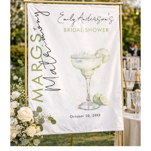 Elegant Modern Margs and Matrimony Bridal Shower Tapestry