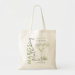 Elegant Modern Margs and Matrimony Bridal Shower Tote Bag