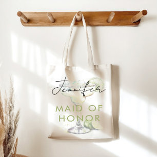 Elegant Modern Margs and Matrimony Bridal Shower Tote Bag