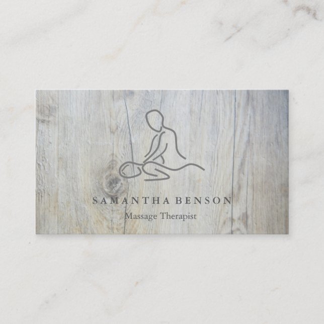 Elegant Modern Massage Therapist  Business Card (Front)