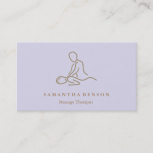 Elegant Modern Massage Therapist Business Card