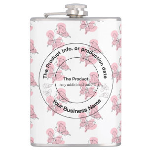 Elegant Modern Minimal Black And White Product Hip Flask