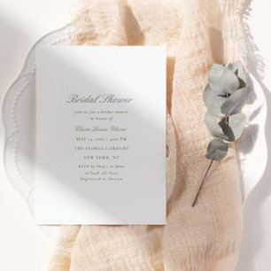 Elegant Modern Minimal Bridal Shower Invitation