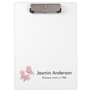 Elegant Modern Minimal Butterflies Clipboard