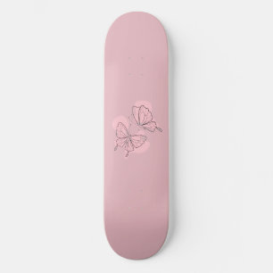 Elegant Modern Minimal Butterflies Skateboard