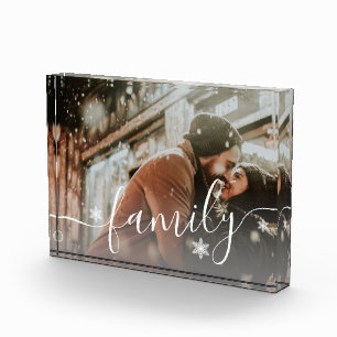 Elegant modern minimal custom family photo block