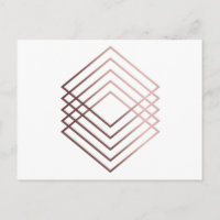 elegant modern minimal faux rose gold geometric