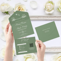 Elegant Modern Minimal Sage Green Islamic Nikah