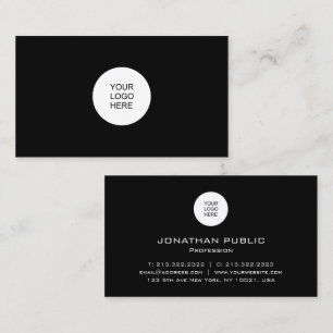 Elegant Modern Minimal Template Upload Your Logo Business Card