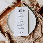 Elegant Modern Minimal Wedding Menu Template<br><div class="desc">Easily edit the menu items and display this beautiful design on each plate! Simple black and white design.</div>