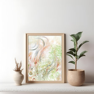 Elegant modern minimalist abstract art Poster