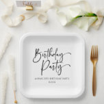 Elegant Modern Minimalist Birthday Party Paper Plate<br><div class="desc">These are Elegant Modern Minimalist Birthday Party Paper Plates!</div>