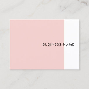 Elegant Modern Minimalist Blush Pink White Trendy Business Card