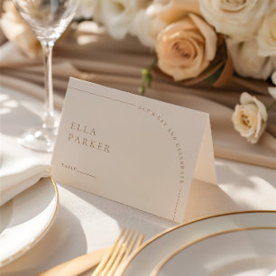 Elegant Modern Minimalist Boho Wedding Guest Place Table Number