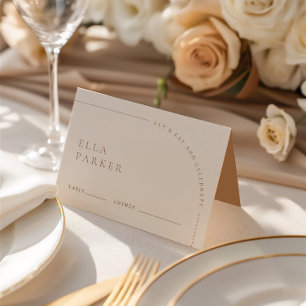 Elegant Modern Minimalist Boho Wedding Guest Place Table Number