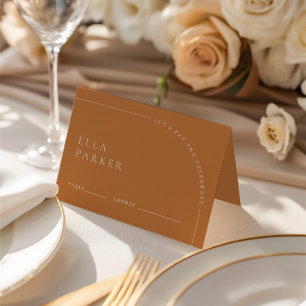 Elegant Modern Minimalist Boho Wedding Guest Place Table Number