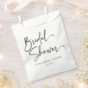 Elegant Modern Minimalist Bridal Shower Favour Bags