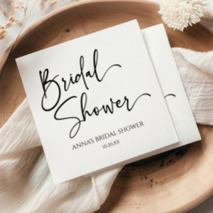 Elegant Modern Minimalist Bridal Shower Napkin