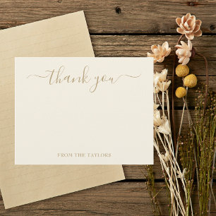 Elegant Modern Minimalist Chic Simple Thank You Card