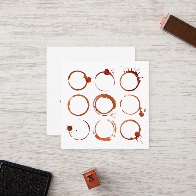 Elegant Modern Minimalist Coffee Shop Cafe Loyalty Card (Front/Back In Situ)