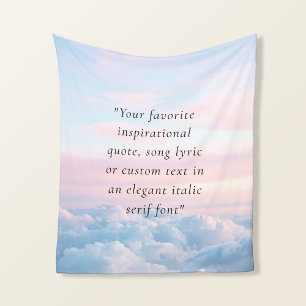 Elegant Modern Minimalist Custom Quote Fleece Blanket