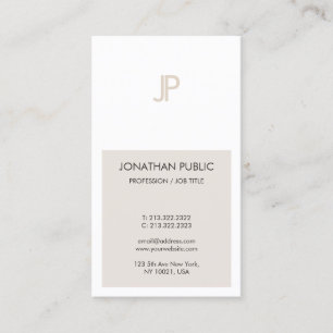 Elegant Modern Minimalist Design Monogram Template Business Card
