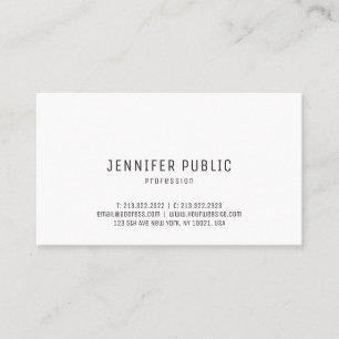 Elegant Modern Minimalist Design Plain Trendy Business Card