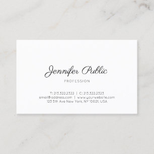 Elegant Modern Minimalist Design Trendy Plain Business Card