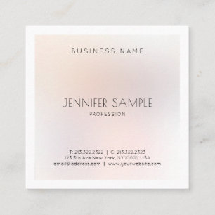 Elegant Modern Minimalist Design Trendy Plain Luxe Square Business Card