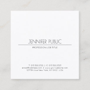 Elegant Modern Minimalist Design Trendy Plain Square Business Card