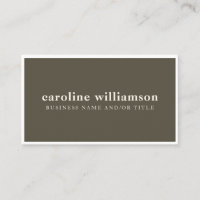 Elegant Modern Minimalist Earthy Olive Simple