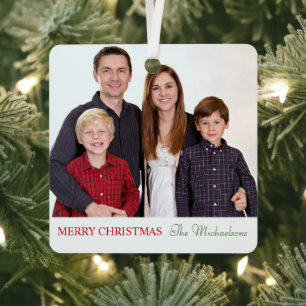 Elegant Modern Minimalist Family Photo Metal Tree Decoration
