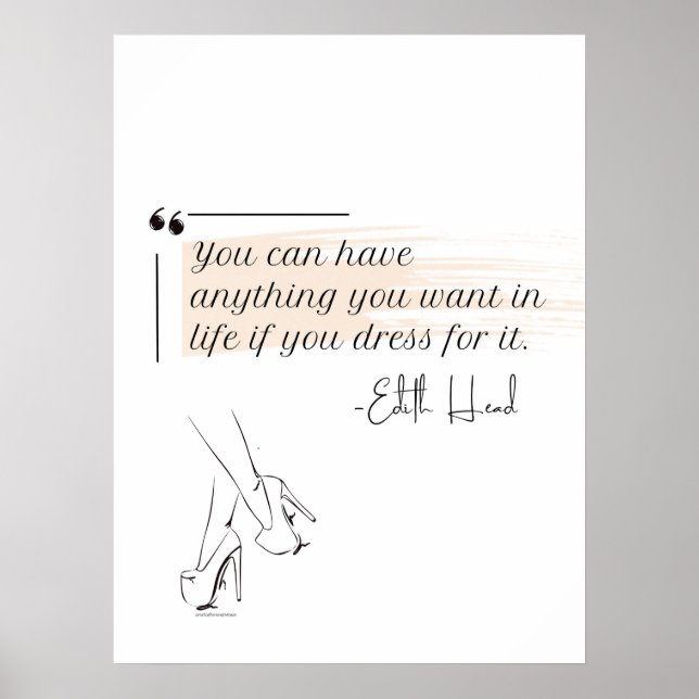 Elegant Modern Minimalist Feminine  Poster (Front)